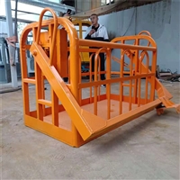 1.5米外墻施工吊車吊籃 液壓旋轉自調平高空作業頂框 山東吊籠廠家