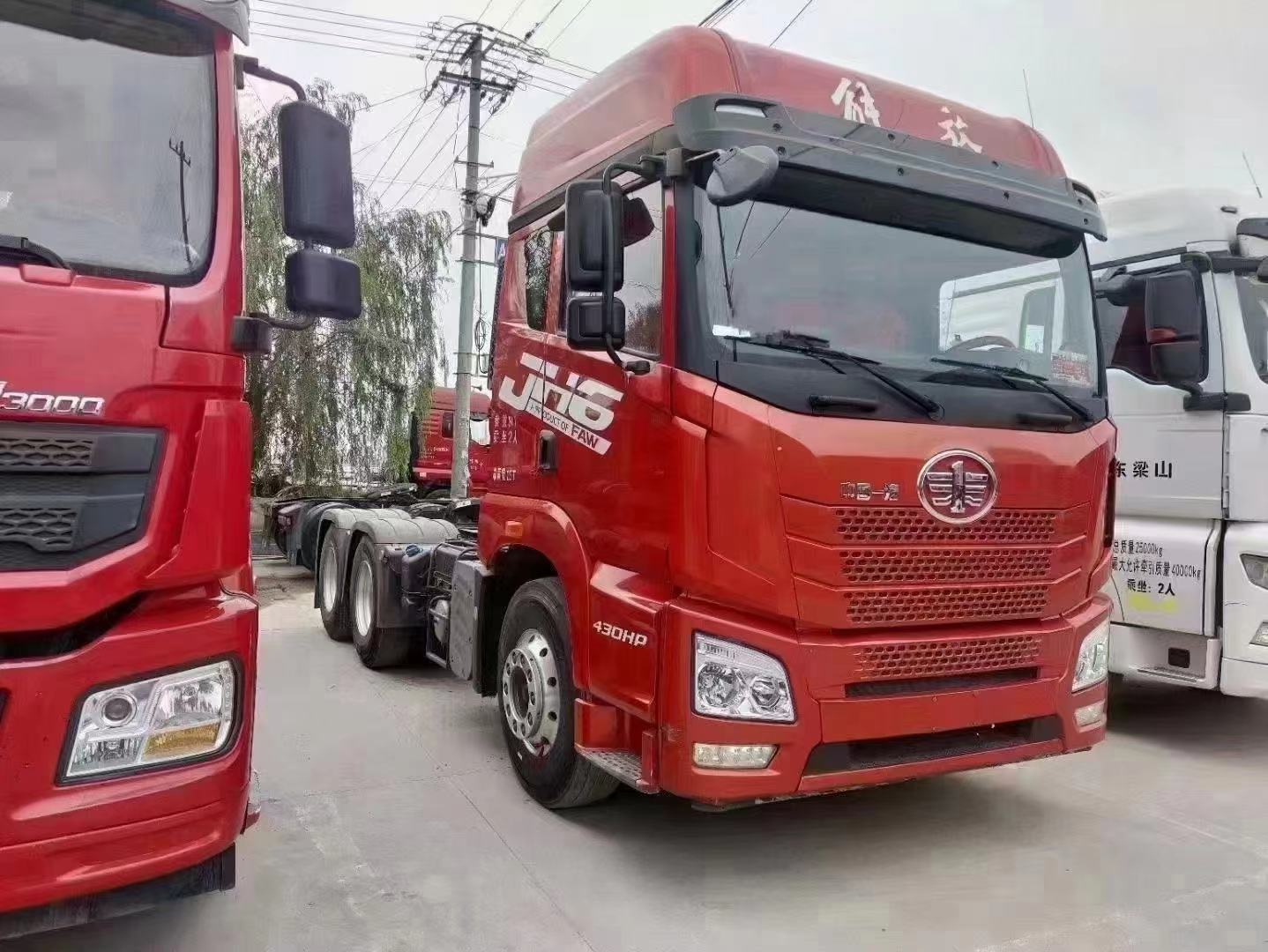 二手车牵引车解放jh6 20年6月上户,,国五潍柴430马力,双驱轻体,前轮铝