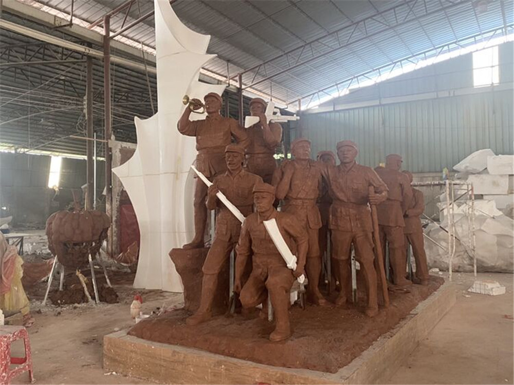 玻璃钢人物雕塑厂家 联尖泥雕人物雕塑 广东玻璃钢雕塑承接