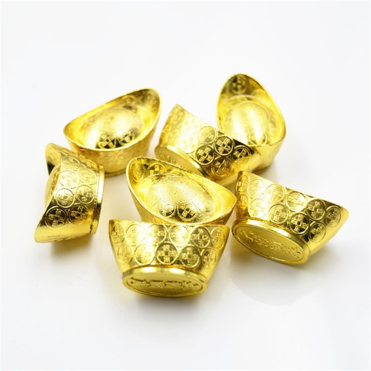 厂家批发小元宝摆件合金金属金元宝银元宝金属工艺品制作