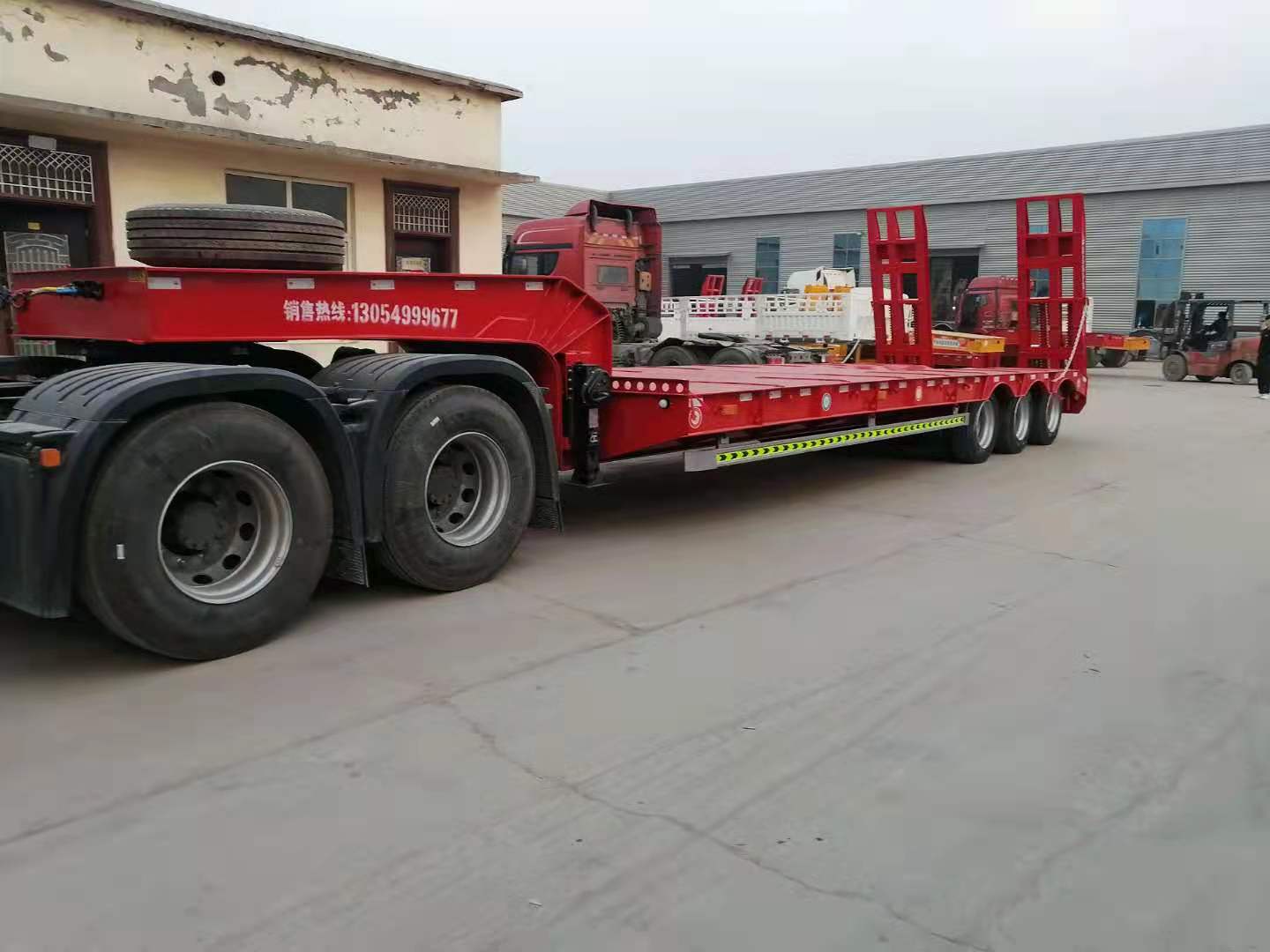 机械托盘 高低板式半挂车 报价