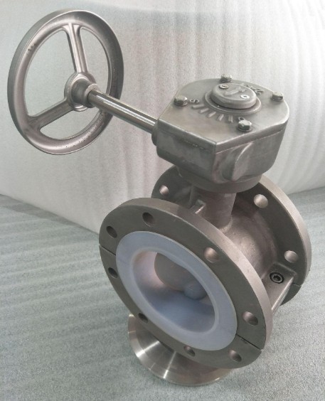 法兰衬氟蝶阀不锈钢衬氟法兰蝶阀