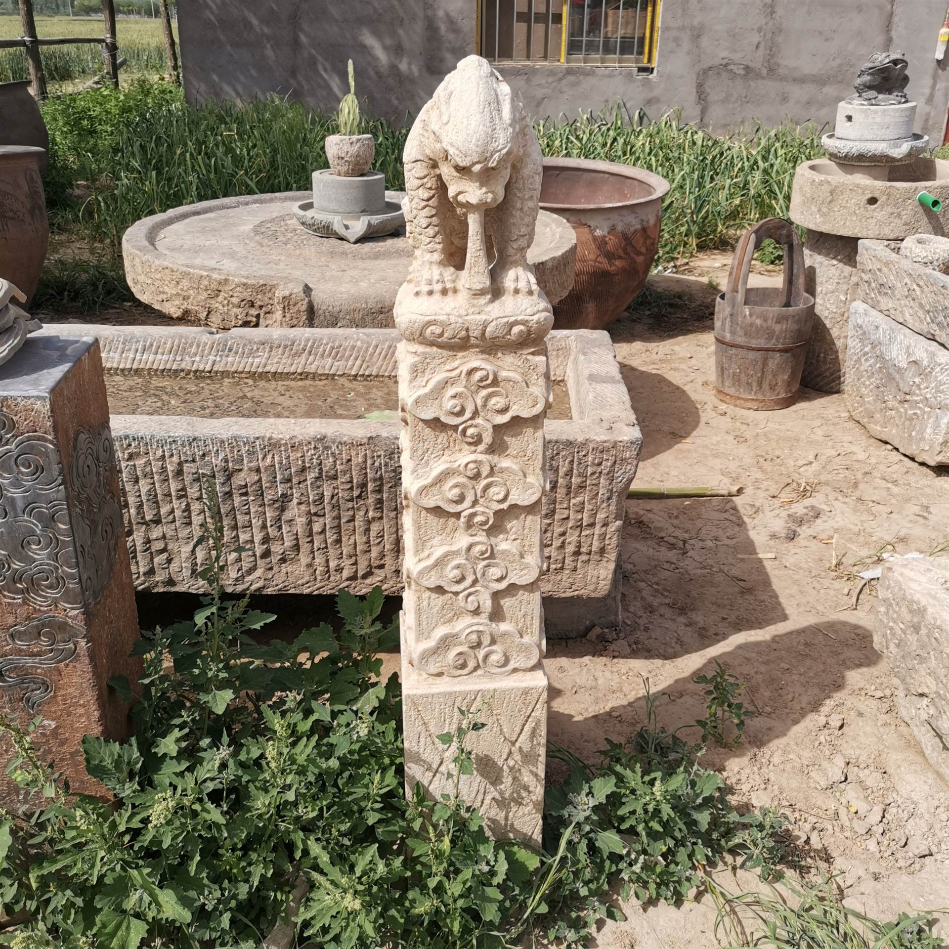 农村老拴马桩汉白玉拴马桩十二生肖安徽启杰电话报价