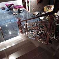 中式风格镀铜楼梯护栏 创意设计比你想象中多 尚嵘铜艺GT619