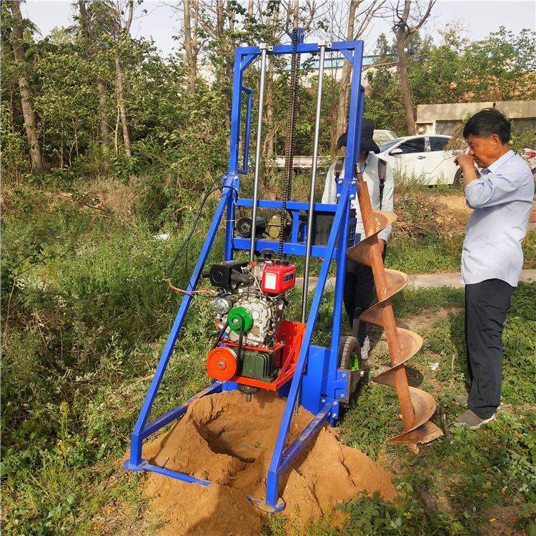 电杆钻孔机柴油版钻岩石洞