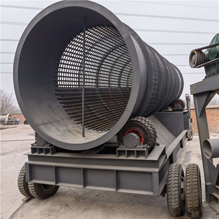 无轴滚筒筛筛沙机洗砂设备自动无轴筛石机无轴滚筒筛