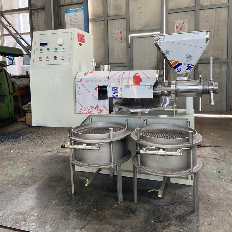 三相电动花生榨油机  明茂新型油坊用茶籽炸油机 全自动螺旋式橡胶籽