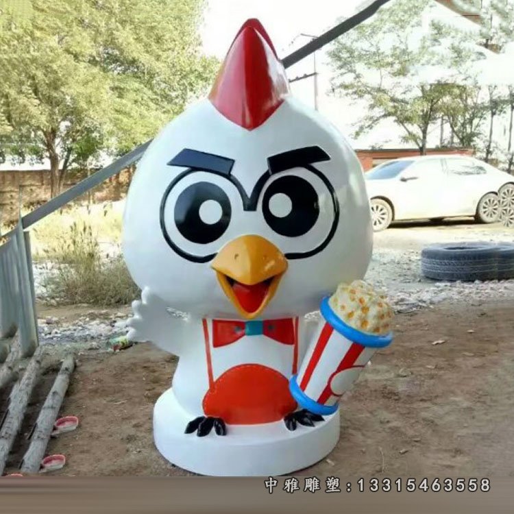 玻璃钢卡通小鸡动物雕塑