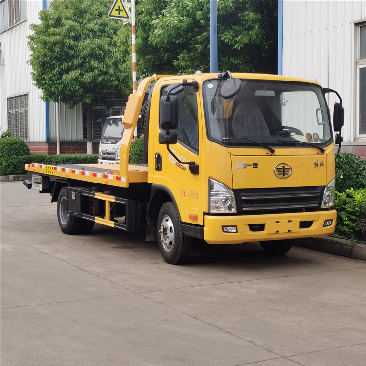 解放虎v蓝牌清障车-3.6米轴距长轴一拖二清障车-好用的蓝牌拖车