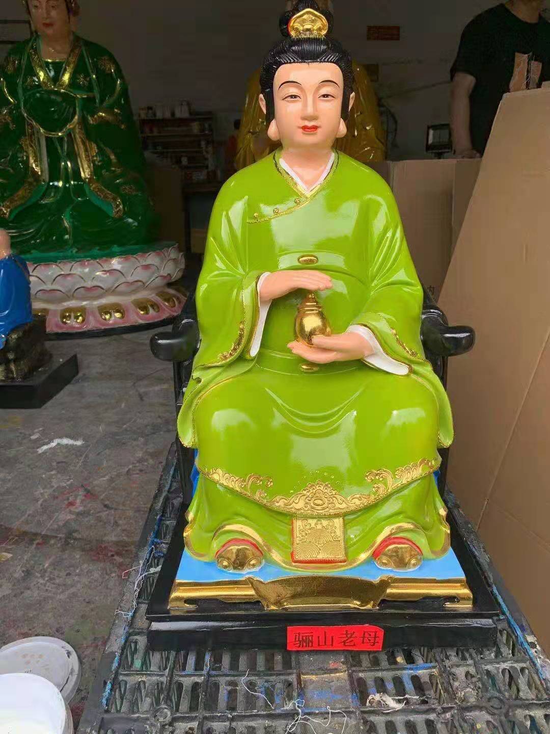 道教66公分72老母神像大全十二老母树脂彩绘