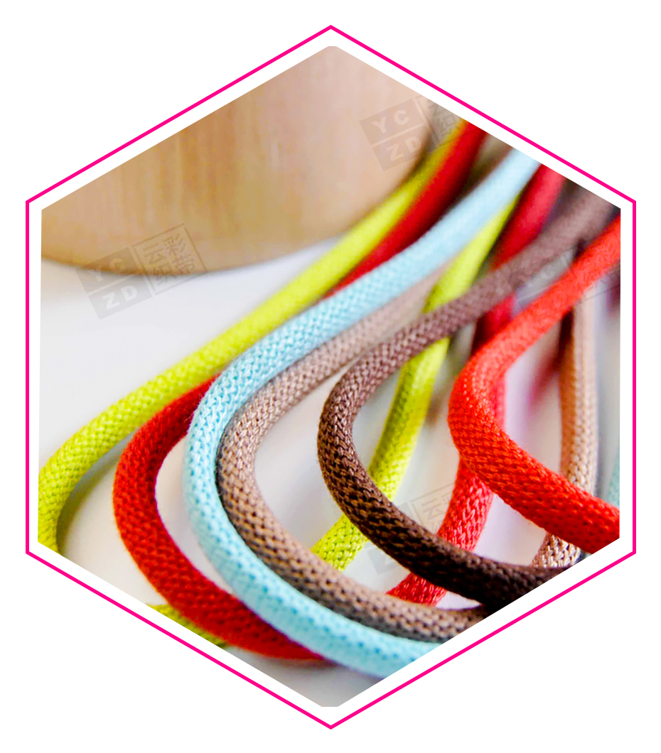 彩色编织绳服装装饰卫衣风衣帽子休闲裤腰抽绳收纳袋手提绳带供应