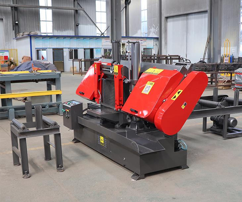 小型金属带锯床切钢筋的机器双柱立式带锯床