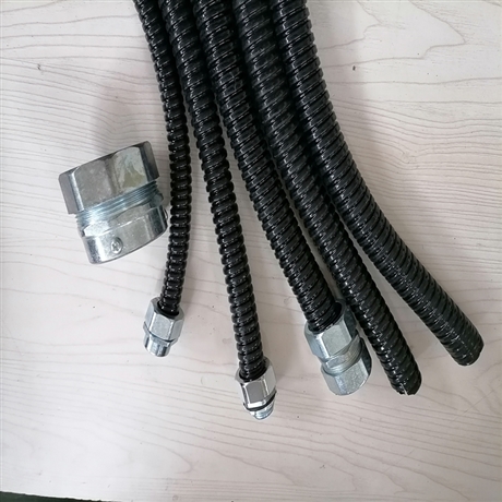 设备安装镀锌包胶金属软管Φ6电线保护包线管阻燃包塑波纹管