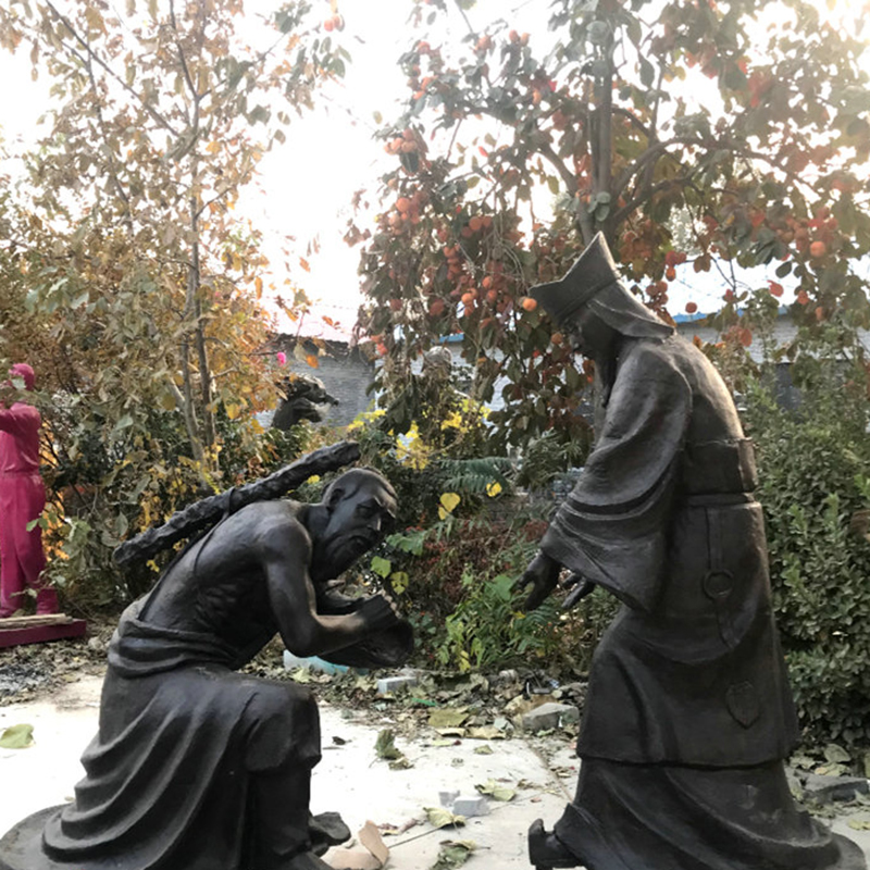 河北灵鑫园林雕塑工程有限公司 医院雕塑 >负荆请罪寓言故事铜雕