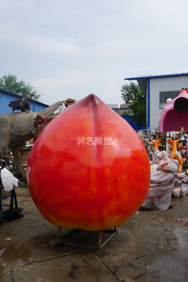 玻璃钢水果桃雕塑
