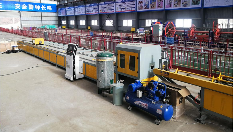 耿力全自动小导管生产线glsxc-108 隧道小导管 冲孔缩头加工一体机