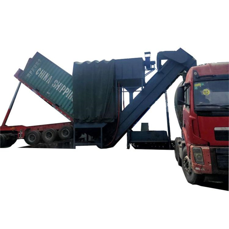 无扬尘翻箱散水泥卸车机每小时120吨箱装粉料卸车机移动式卸车机