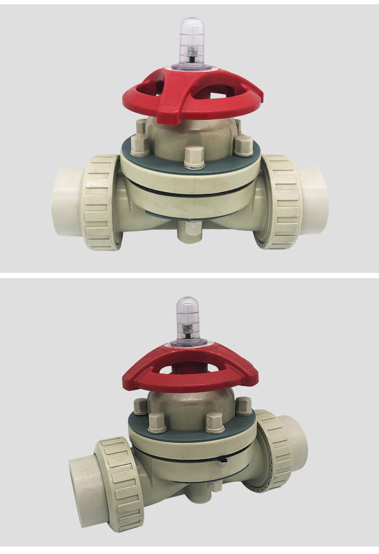 pph双由令隔膜阀工业级塑料隔膜阀pph旋转隔膜阀门