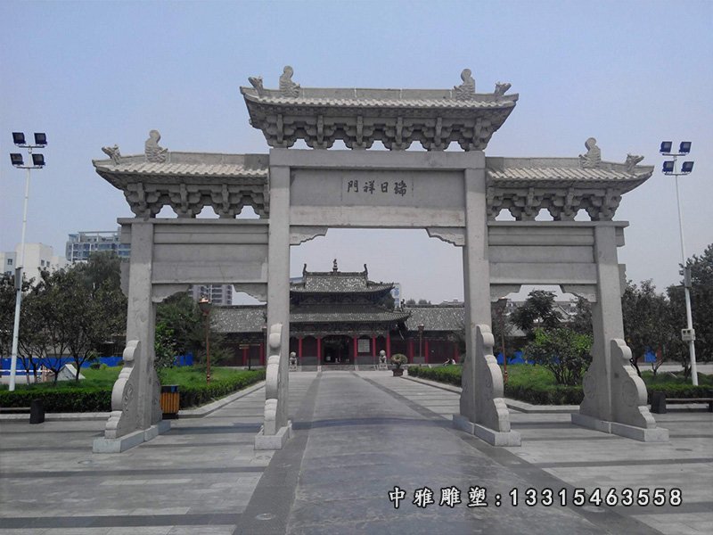 大型石雕景区牌坊