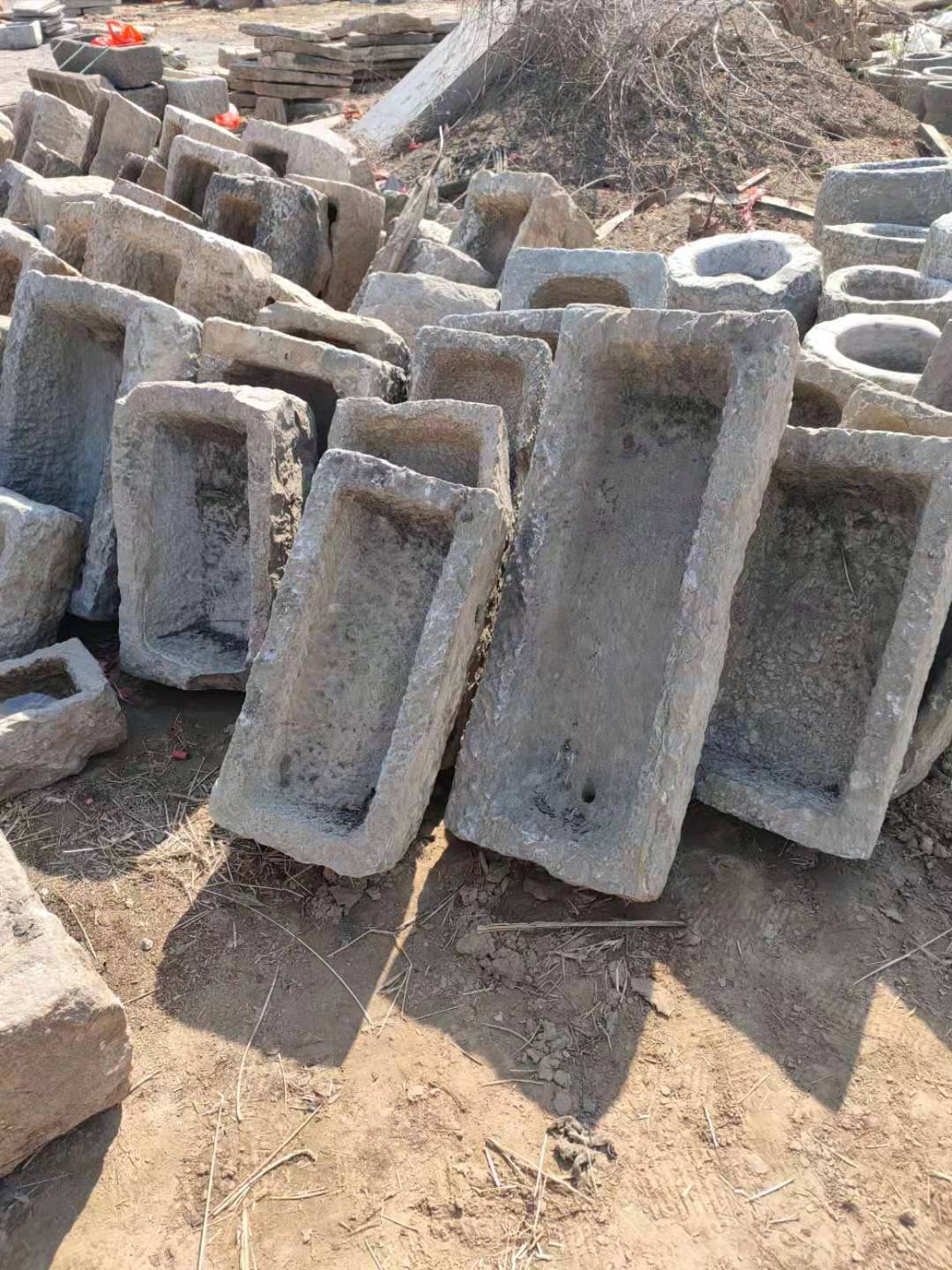 民俗老石器老物件乡下收货老石臼青石老牛槽老石器石磨盘