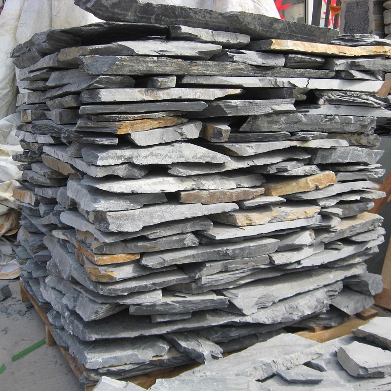 小区园地铺石厂家 批发价格 乱型板碎拼石 冰裂纹碎拼石价格