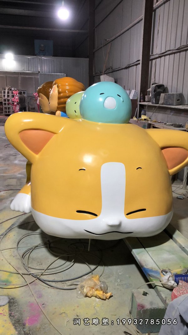 玻璃钢城市动物卡通雕塑