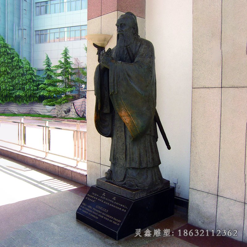 先师孔子人物铜雕