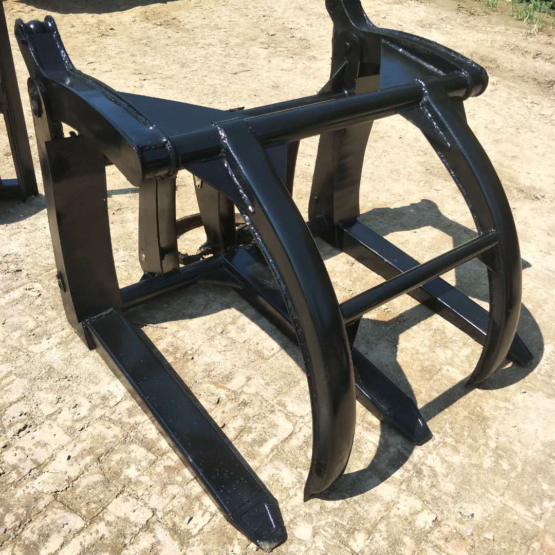 装载机改装抓木机 铲车改装草叉子 包夹左右夹子 抓树枝 抓草叉子