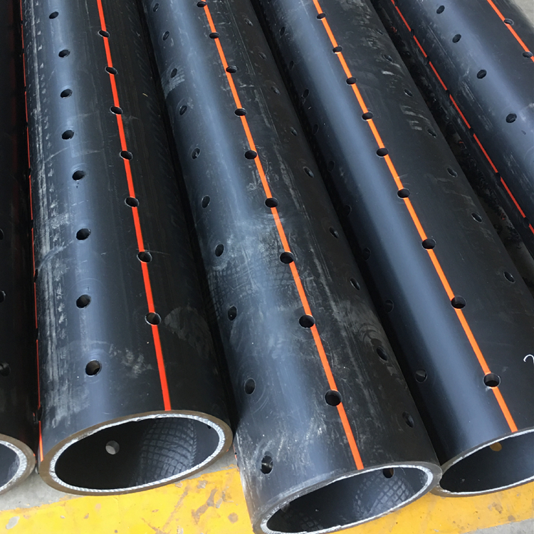 hdpe穿孔花管道路hdpe透水渗水管hdpe花管口径齐全支持定制