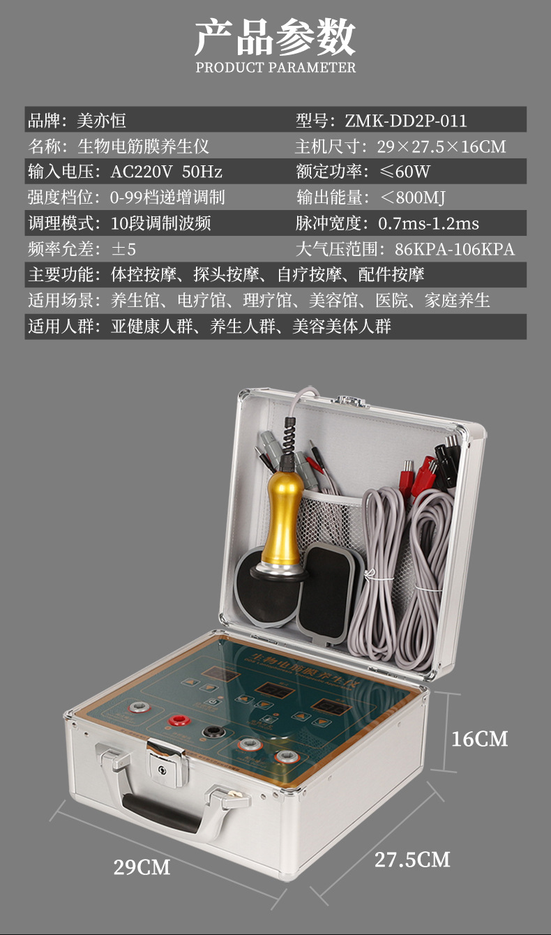 dds生物电疗仪器经络疏通理疗仪按摩器养生美容院专用款