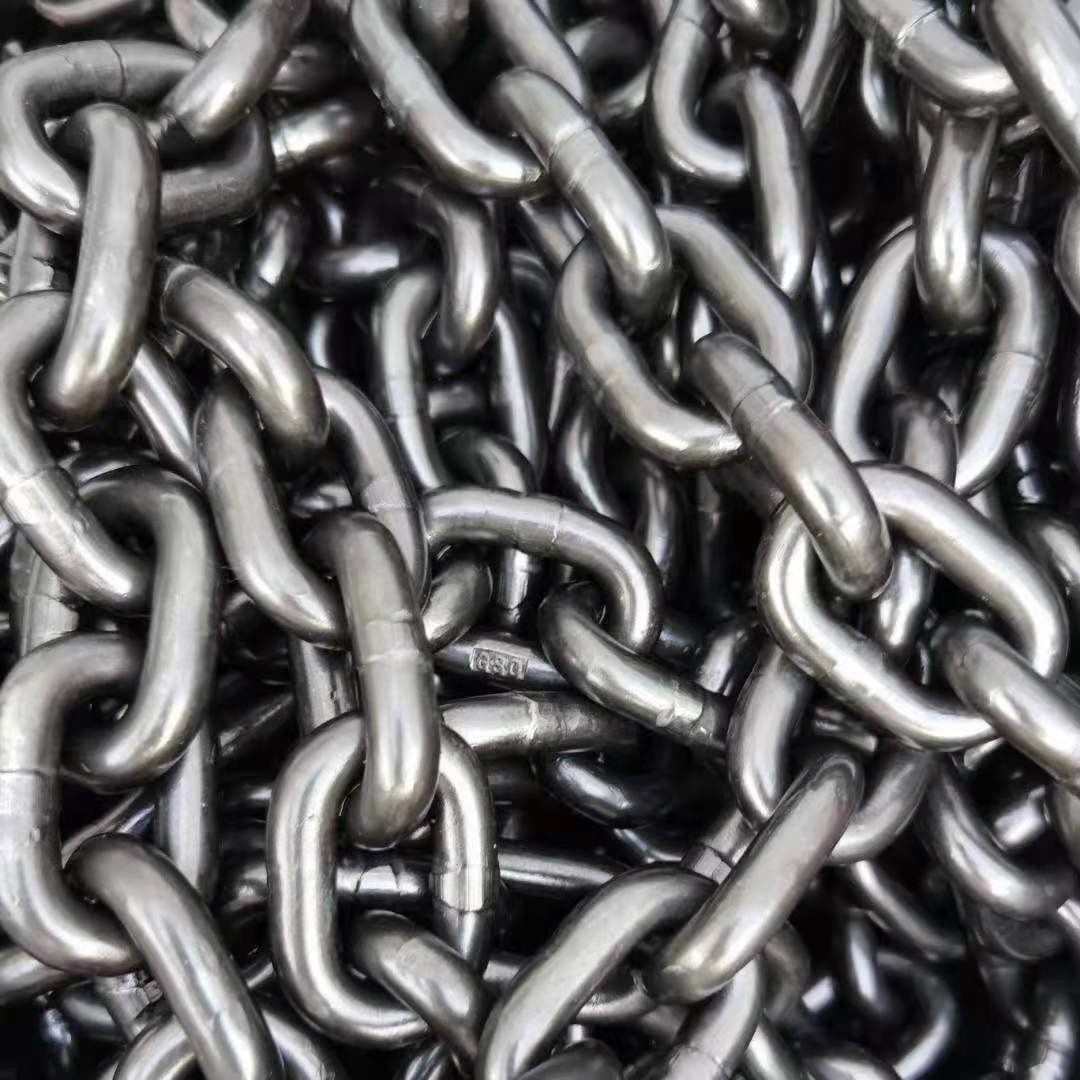 瑞驰加工30t矿用黑漆链条抗腐蚀渔业链1864刮板机链条不锈钢链条护栏