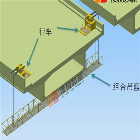 吊籃圖片橋墩施工吊籃