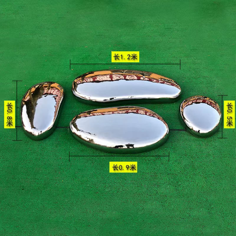 不锈钢镜面鹅卵石雕塑加工厂家 唐韵园林