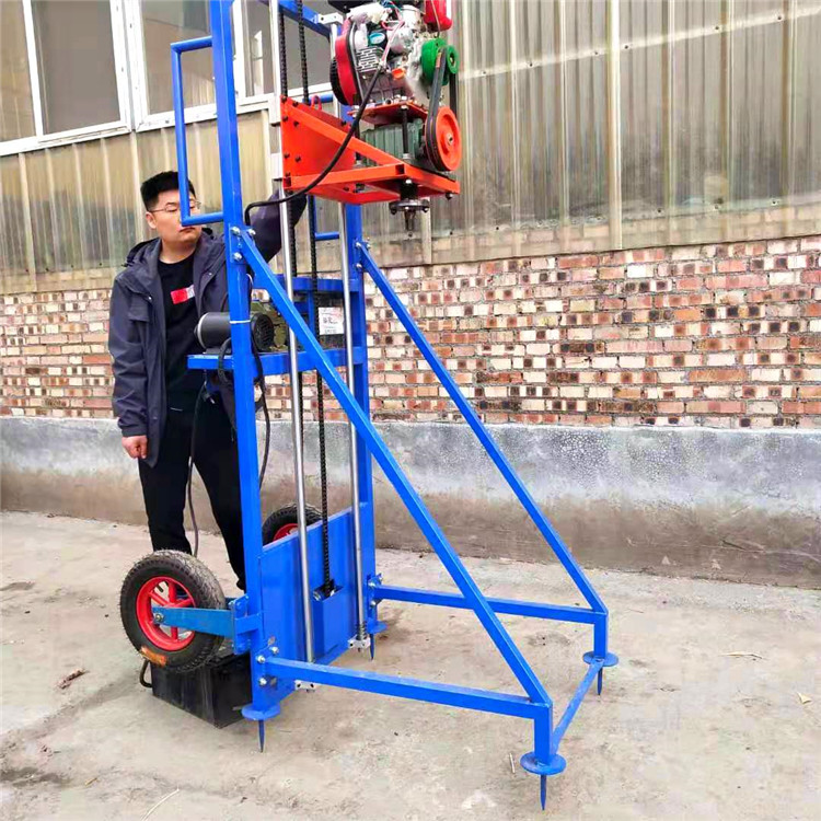 电杆钻孔机钻大直径岩石孔