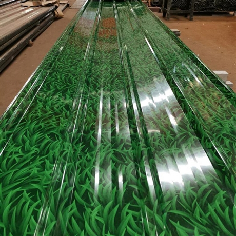 带小草图案彩钢板网红小草彩钢板小草印花围挡彩钢板常年批发