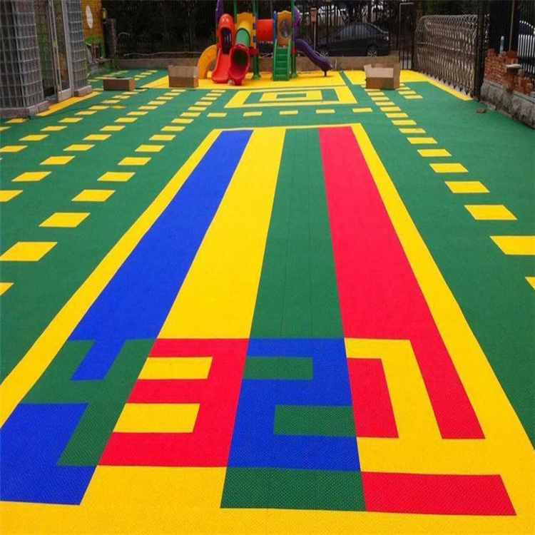 河北悬浮式拼装地板篮球场悬浮地板幼儿园彩色地板