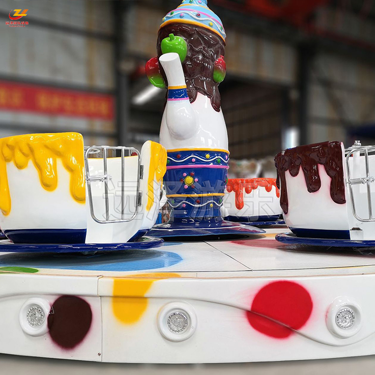 鄂尔多斯旋转咖啡杯游乐设备 梦幻陀螺游乐设备 转转杯游艺机