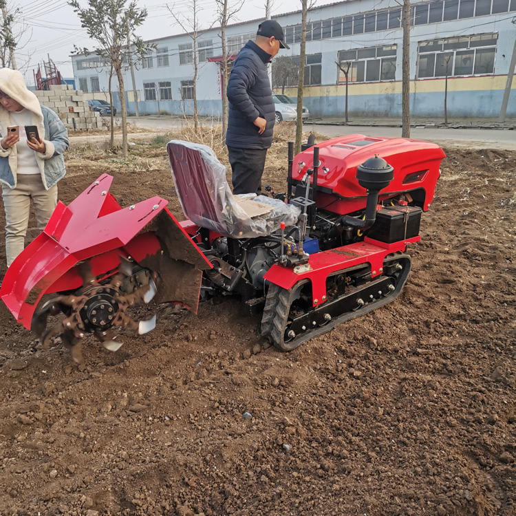 滨江28马力大棚履带旋耕机丽建大葱开沟培土一体机价格