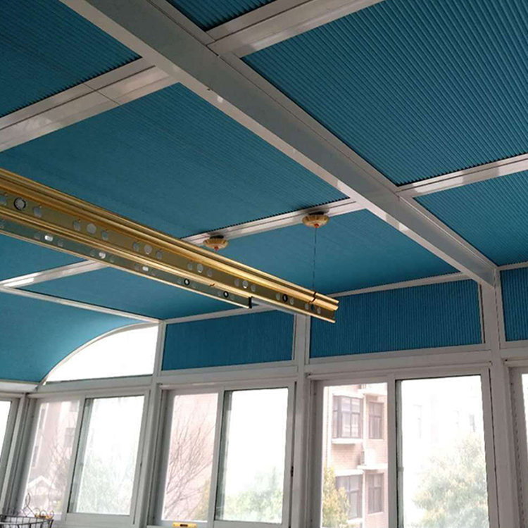 智能蜂巢帘智能电动蜂巢帘遮阳风琴帘莒国门业