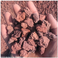 海滨 火山岩填料 建筑填料火山石 火山石磨脚石 园艺红色火山石