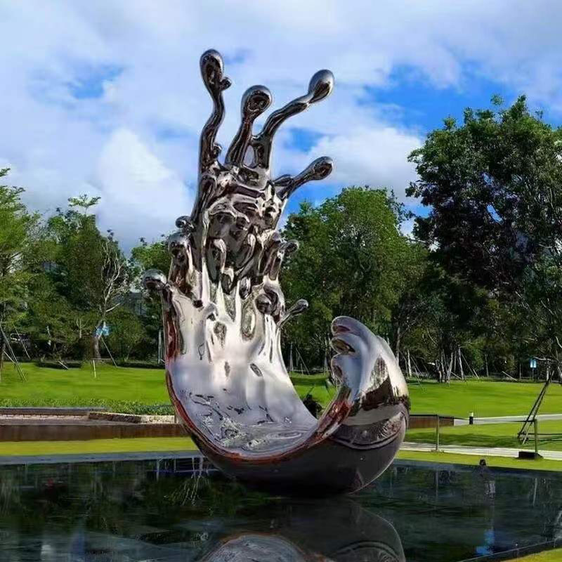 不锈钢浪花雕塑