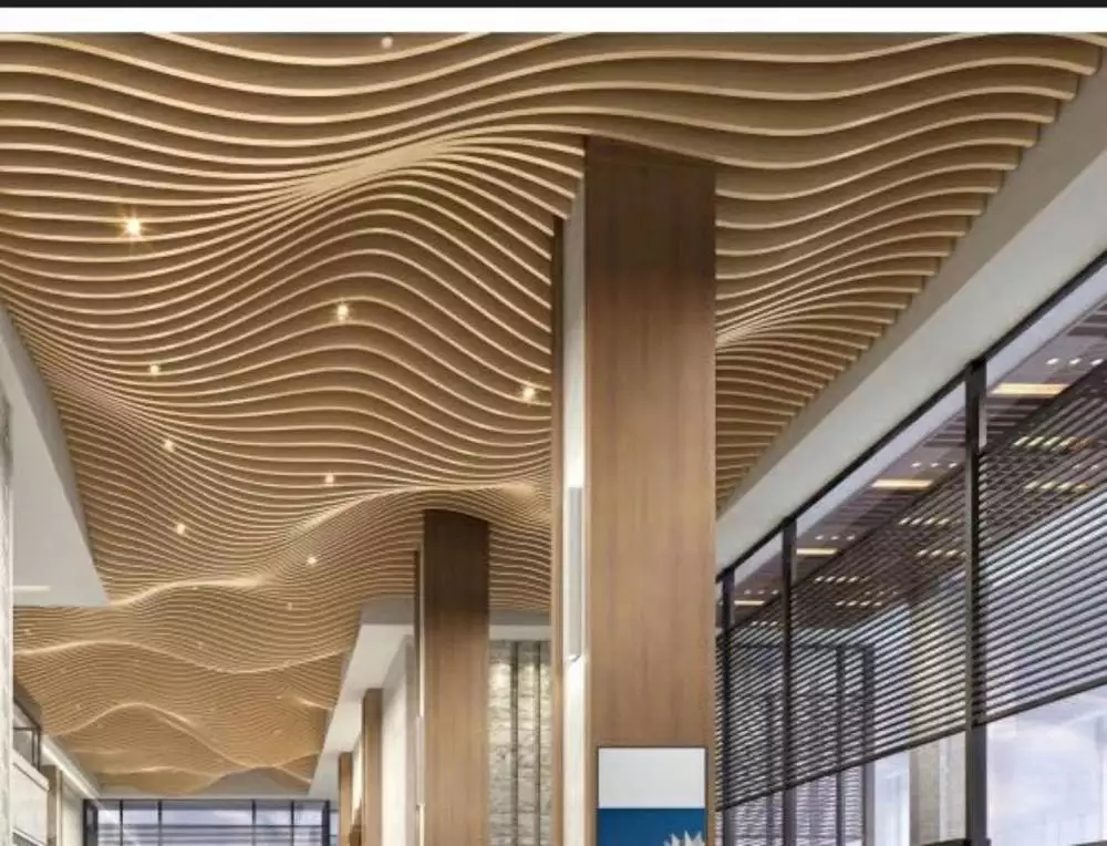 波浪型吊顶 铝方通 装饰材料