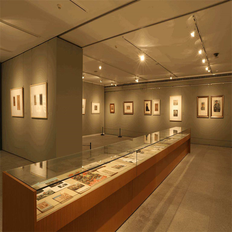 长轴书画展示平柜博物馆展柜定制文物展柜生产厂家
