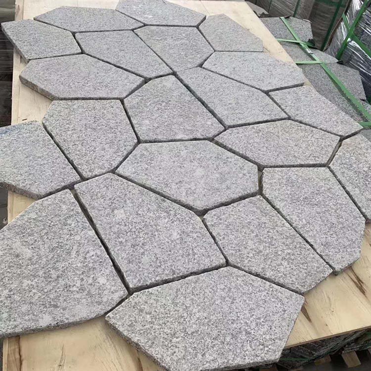 芝麻黑冰裂纹漳浦芝麻黑石材广场户外庭院别墅花园文化铺装
