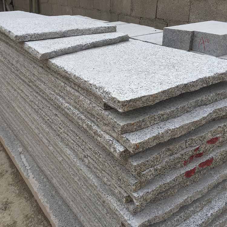 g603花岗岩芝麻白烧面芝麻白火烧板户外石材外墙干挂板