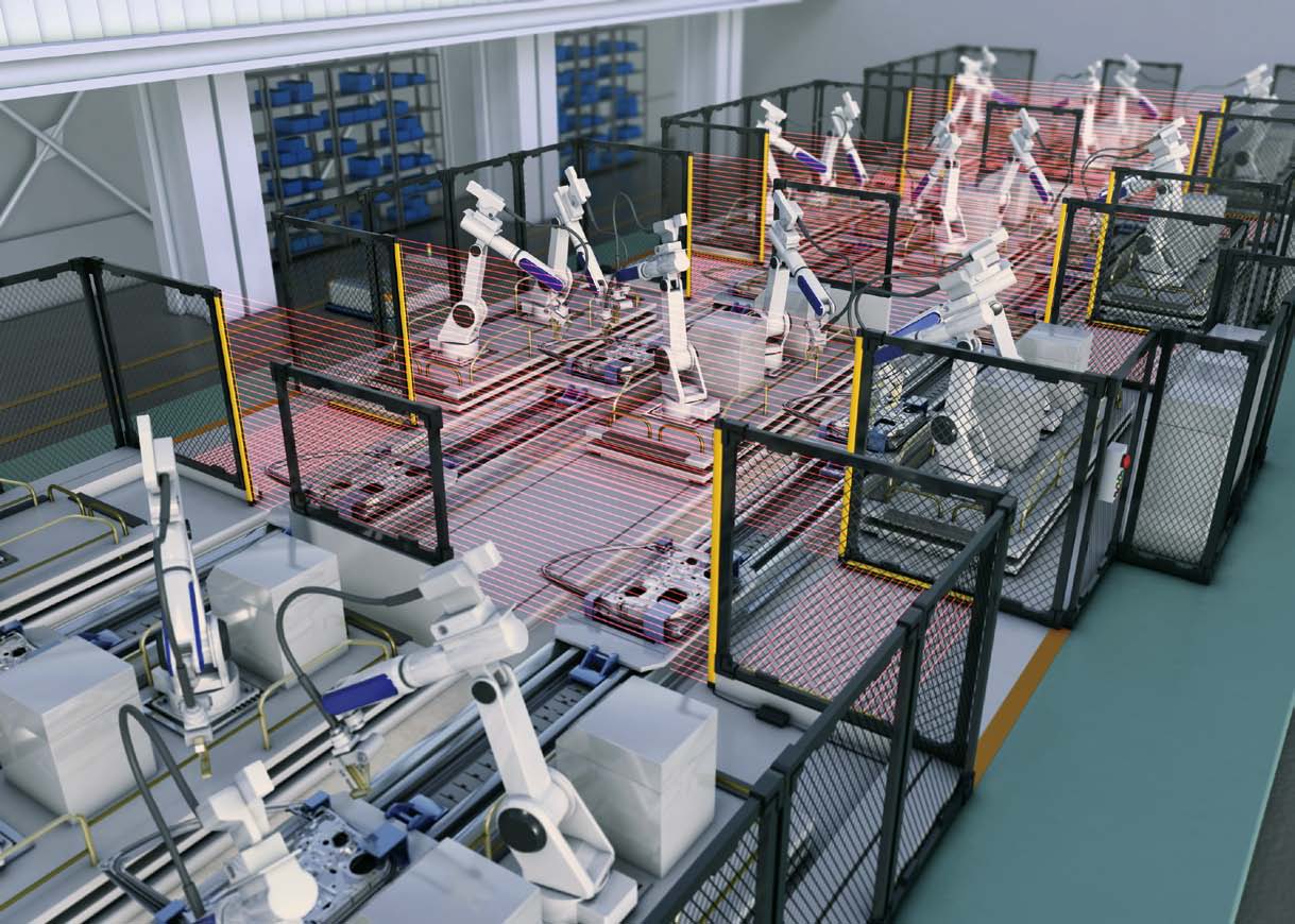 安全光栅光幕传感器 四级安全光栅保护手掌