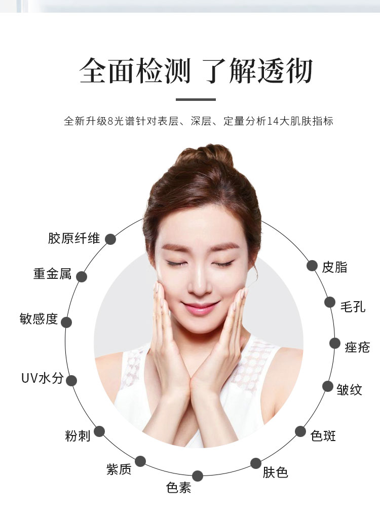 欧博observ 皮肤检测仪 脸部智能分析 美测 魔镜测试 美容仪 面部管理