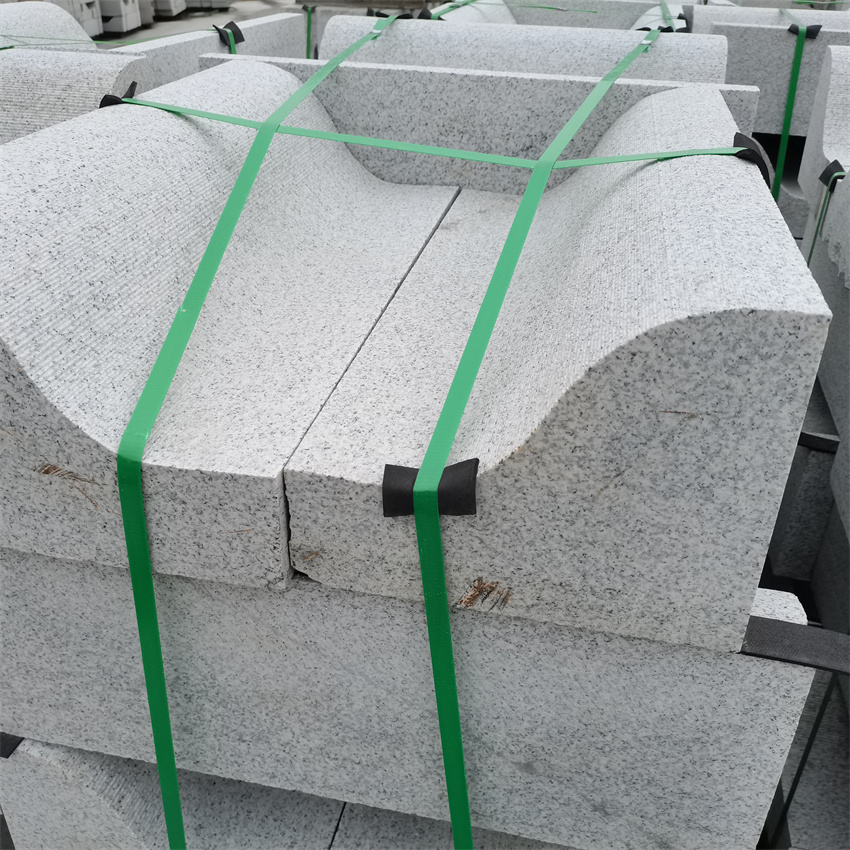 芝麻白路沿石 异形路牙石尺寸定制