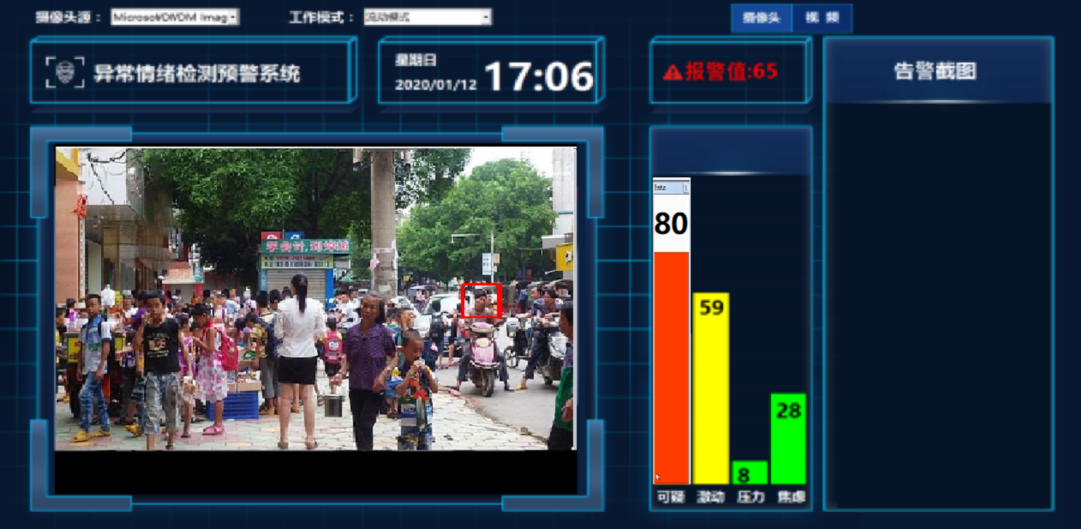伟视公共安全异常情绪预警系统