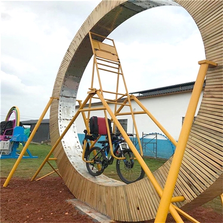 无动力景观单车喷泉景区音乐喊泉设备自行车互动喷泉